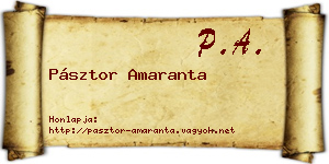Pásztor Amaranta névjegykártya
